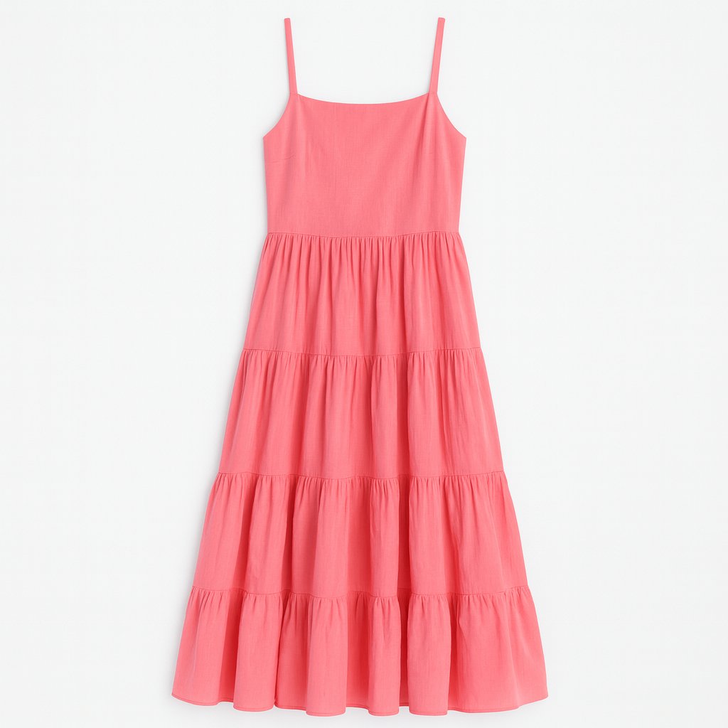 CottonWorks Pink Cotton Dress on a neutral background