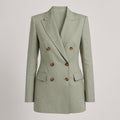 LinenForm Light Green Linen Blazer on a neutral background