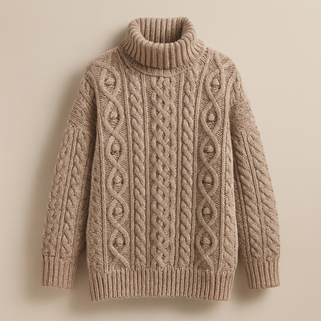 WoolCraft Beige Wool Sweater on a neutral background