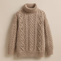 WoolCraft Beige Wool Sweater on a neutral background