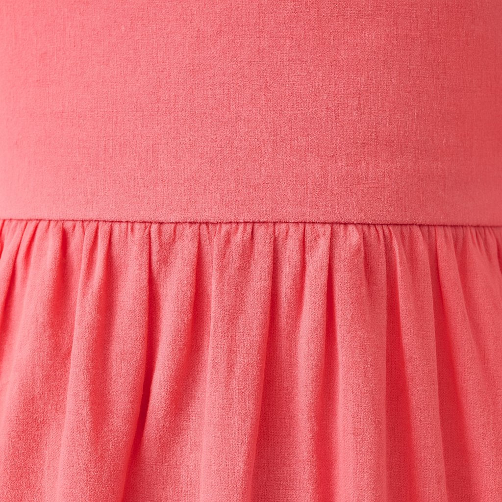 Close-up detail of CottonWorks Pink Cotton Dress
